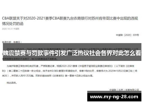 魏震禁赛与罚款事件引发广泛热议社会各界对此怎么看